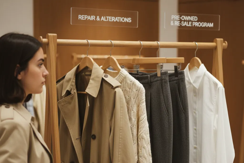 Fashion customers in a retail store